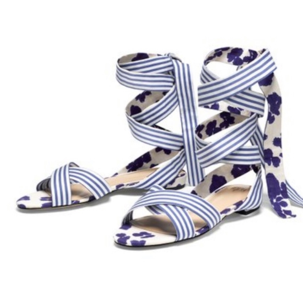 CAbi Watercolor Tied-Up Sandals #6013